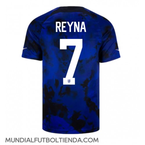 Camiseta Estados Unidos Giovanni Reyna #7 Segunda Equipación Replica Mundial 2022 mangas cortas